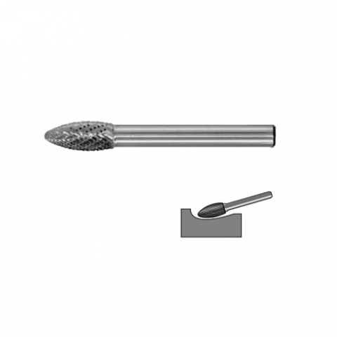 Đầu mài hợp kim - Dạng quả thông (SH Flame Shape)
